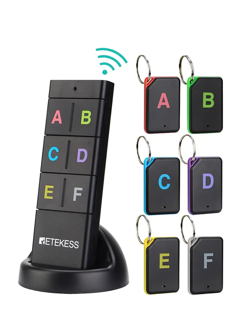 TH104 Wireless Key Finder RF Key Locator Pet Tracker Wallet Tracker Remote Control 1 RF Transmitter 6 Receiver